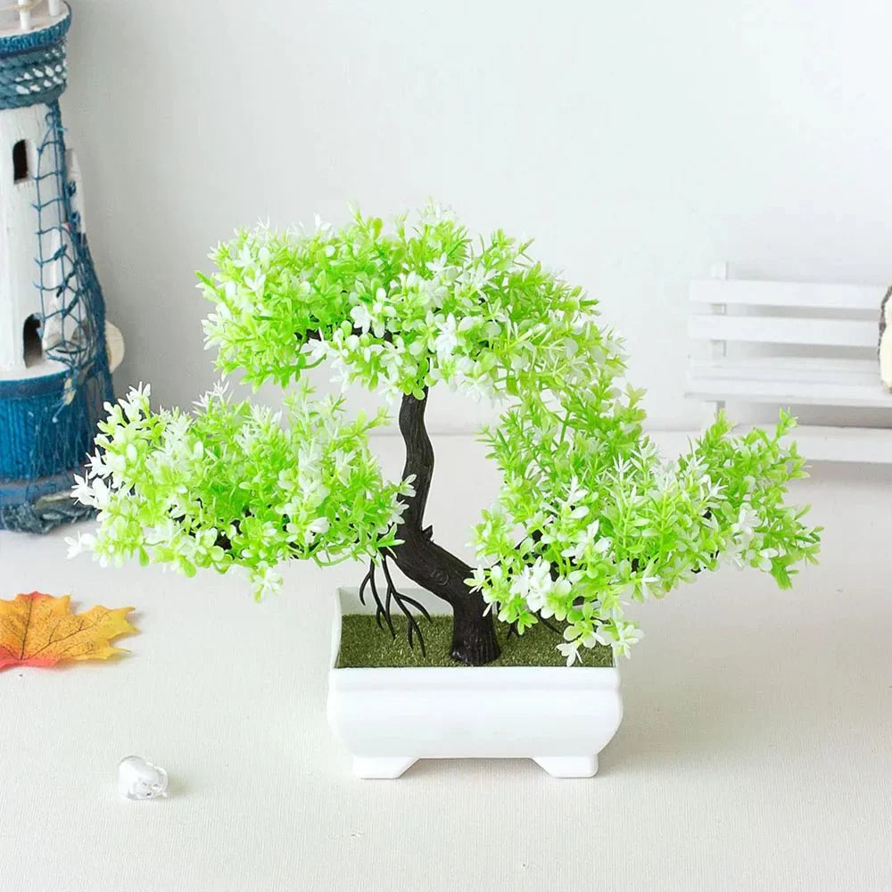 Konstgjord Potted Bonsai-träd - Realistisk Plast Dekor