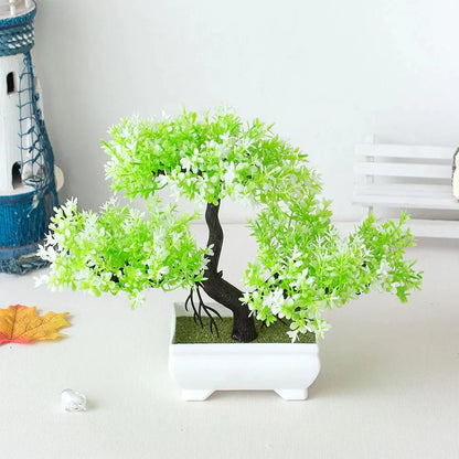 Konstgjord Potted Bonsai-träd - Realistisk Plast Dekor