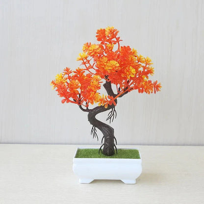 Konstgjord Potted Bonsai-träd - Realistisk Plast Dekor