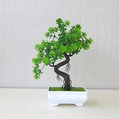 Konstgjord Potted Bonsai-träd - Realistisk Plast Dekor