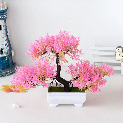 Konstgjord Potted Bonsai-träd - Realistisk Plast Dekor