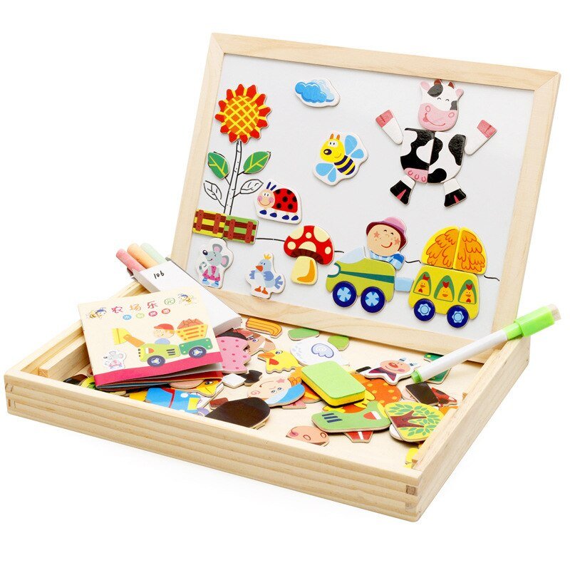 ArtMagnet Board - Montessori trä magnettavla för barn - Kreativitet &amp; Lärande