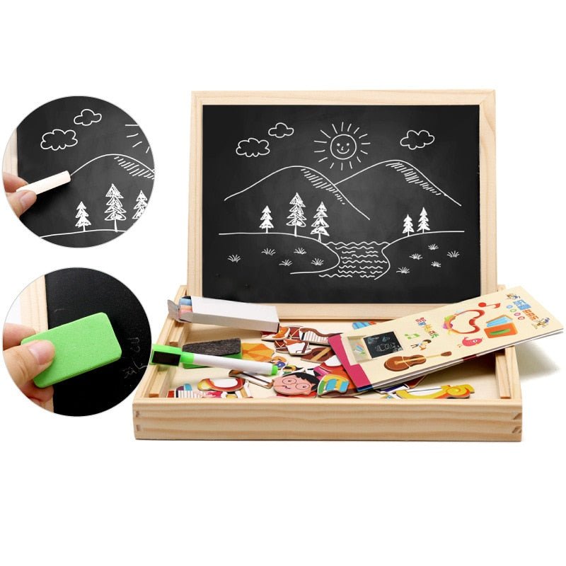 ArtMagnet Board - Montessori trä magnettavla för barn - Kreativitet &amp; Lärande