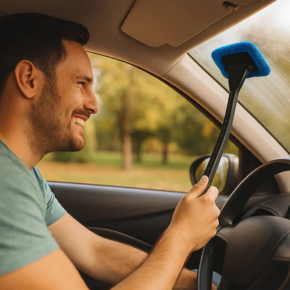 Praktisk mikrofiber vindruteskrapa