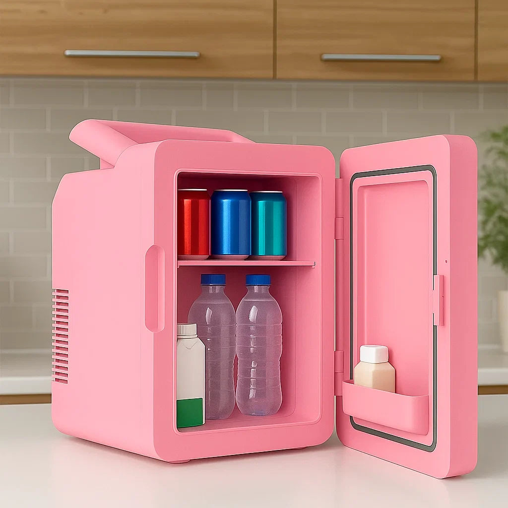 Mini Kylskåp Spegeldörr Portabel 12L Kylare