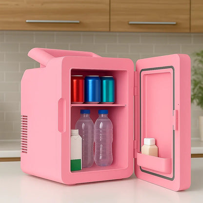 Mini Kylskåp Spegeldörr Portabel 12L Kylare