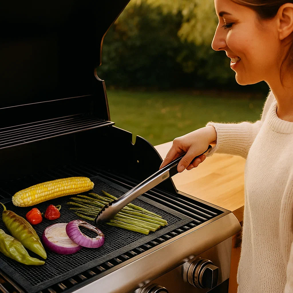 Praktiskt grillnät - Lätt att rengöra!