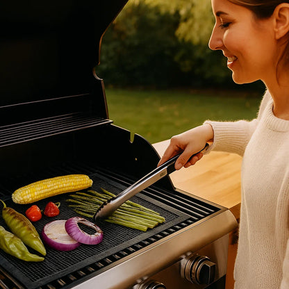 Praktiskt grillnät - Lätt att rengöra!