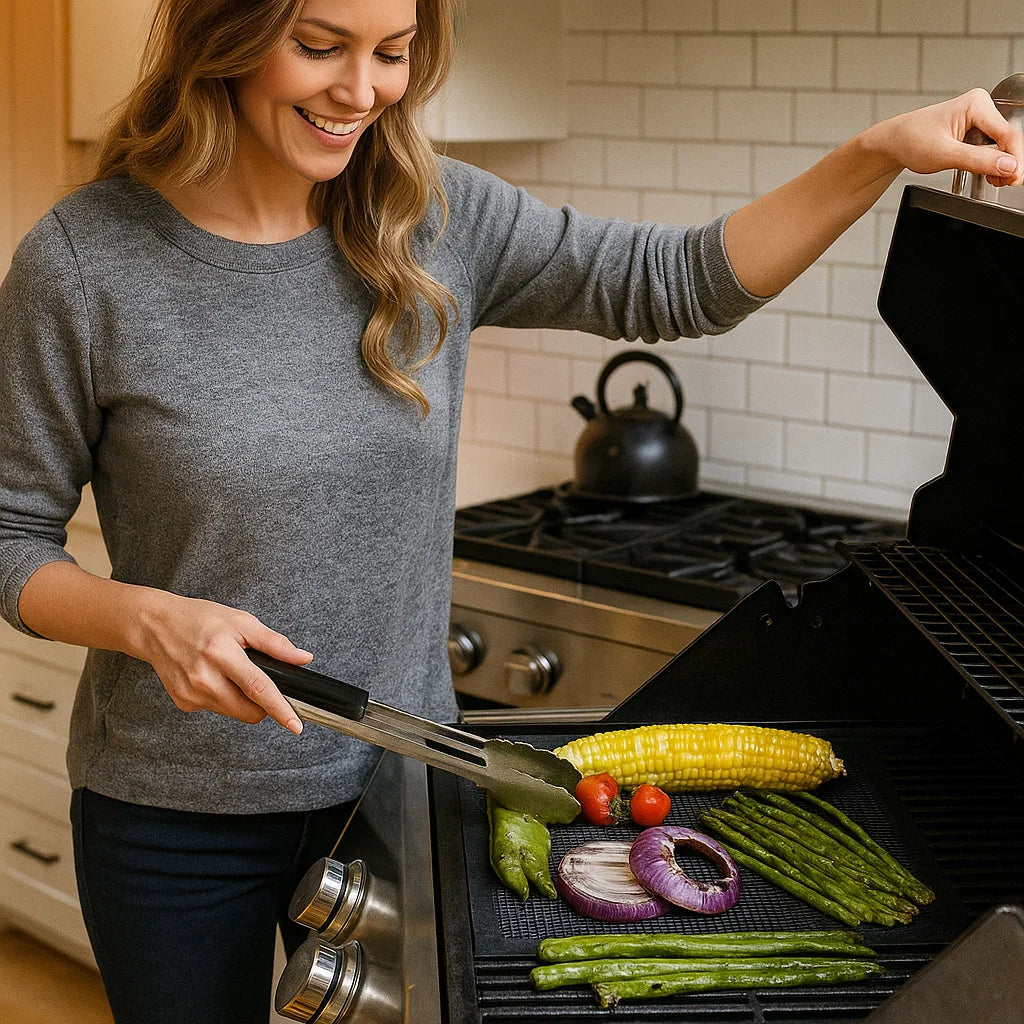 Praktiskt grillnät - Lätt att rengöra!