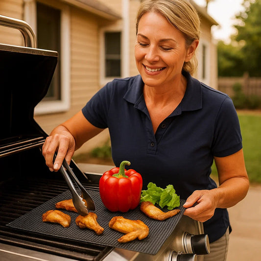 Praktiskt grillnät - Lätt att rengöra!