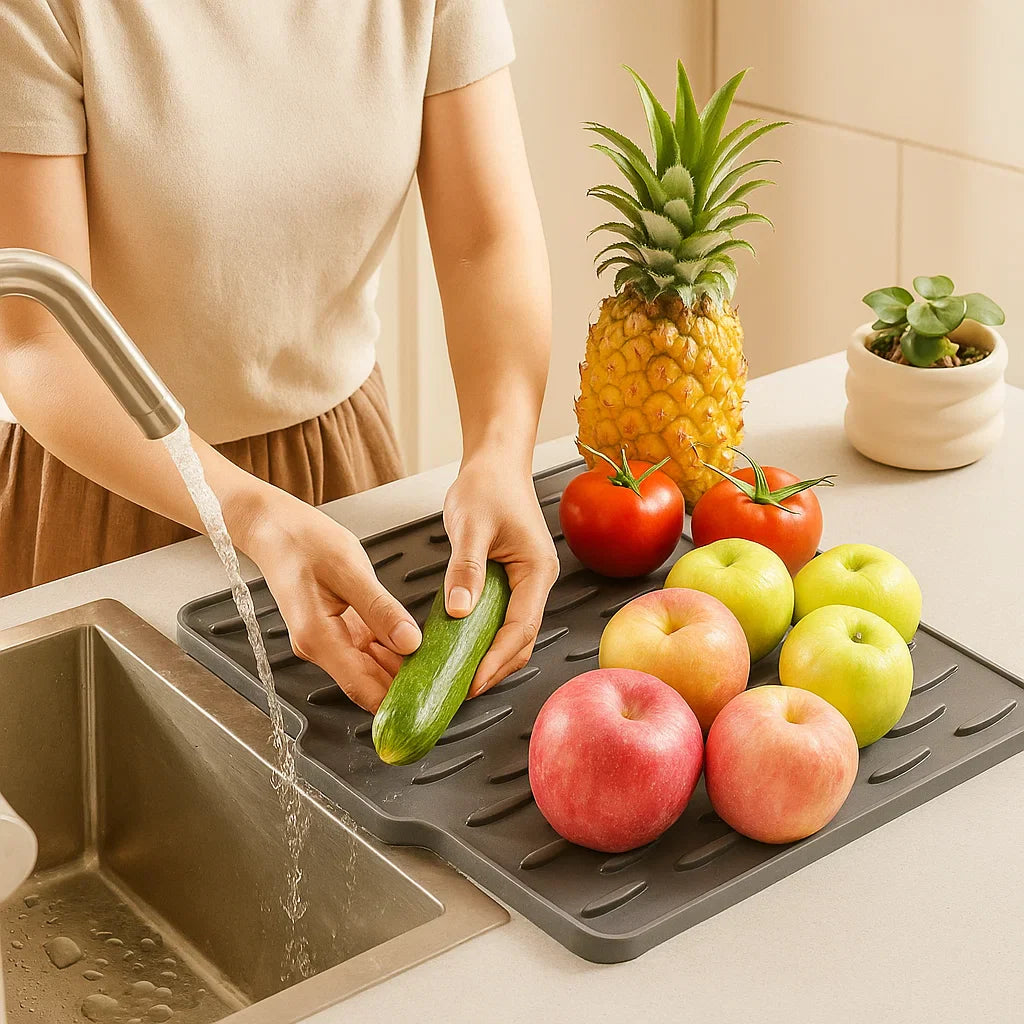 Avfasad silikontropkmatta - Värmebeständig och halkfri