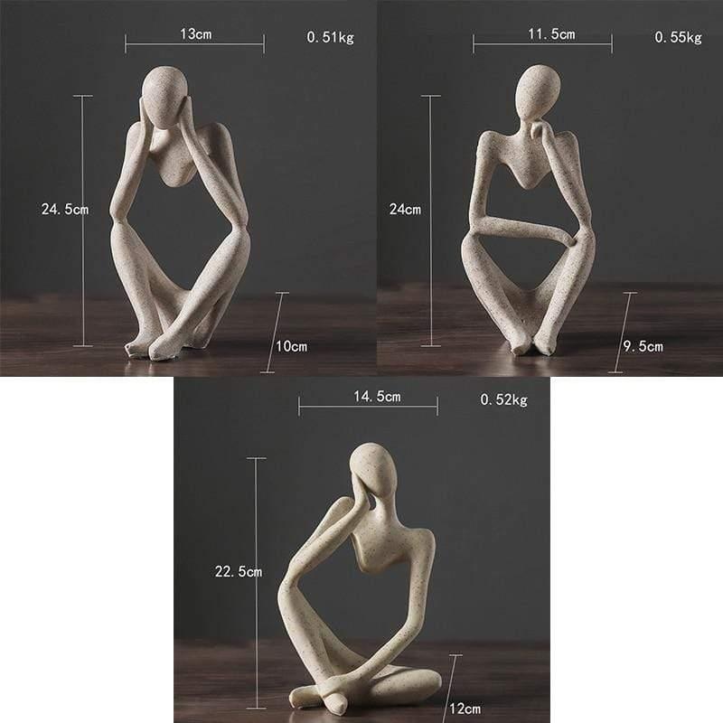 Elegant Dekorativ Figur Skulptur för Hem eller Kontor Dekor