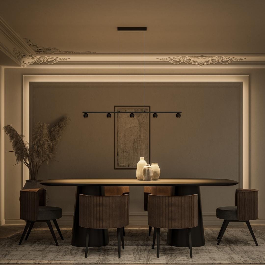 LumiSteel - LED Hänglampa, Varm, Justerbar Höjd