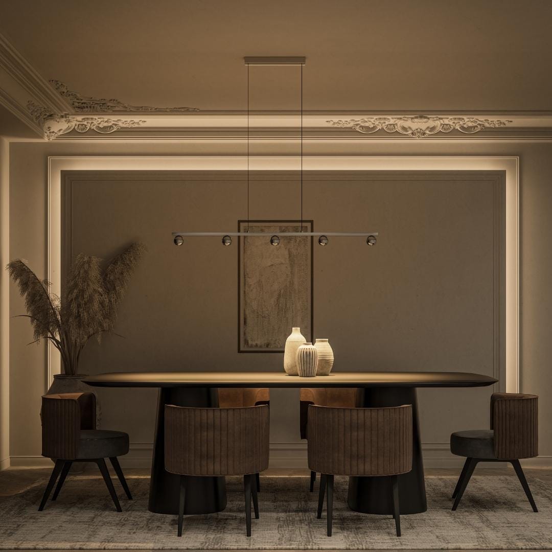 LumiSteel - LED Hänglampa, Varm, Justerbar Höjd