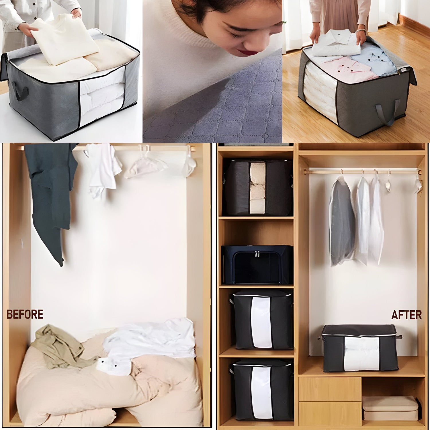 StackEase Box - Hopfällbar Klädförvaringslåda