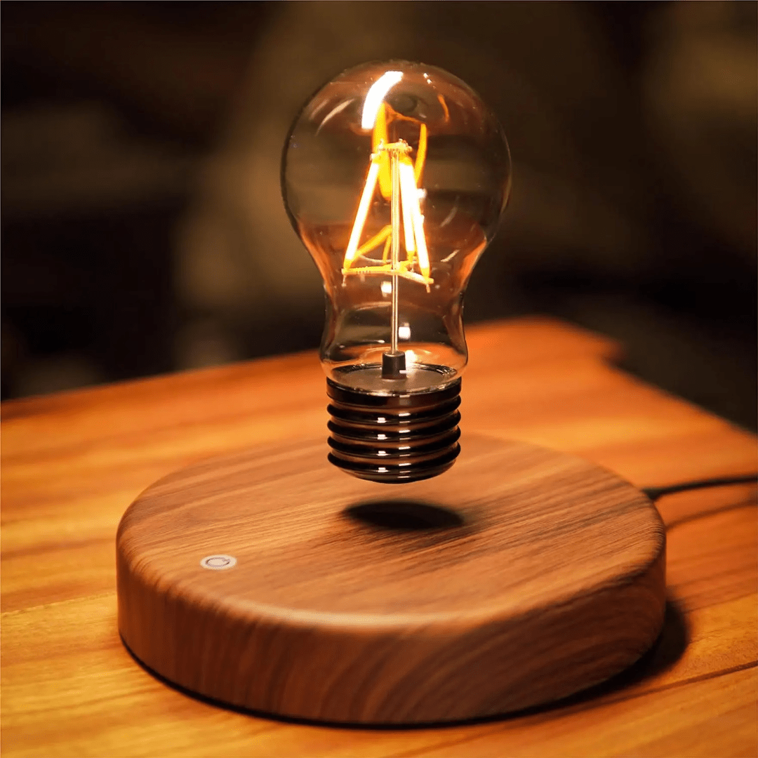 AURAFLOAT – Svävande LED-lampa med magnetupphängning och touchkontroll