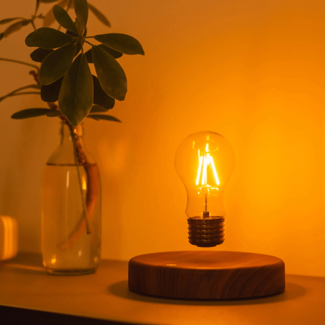 AURAFLOAT – Svävande LED-lampa med magnetupphängning och touchkontroll