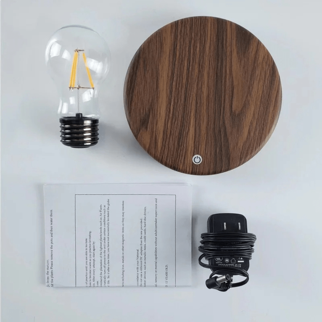AURAFLOAT – Svävande LED-lampa med magnetupphängning och touchkontroll