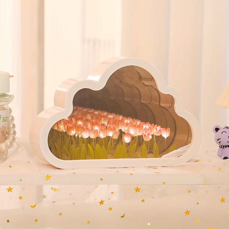 Tulpanlampa - LED Nattljus med Blomdesign