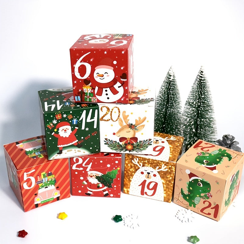 Presentlådor Jul Adventskalender Set