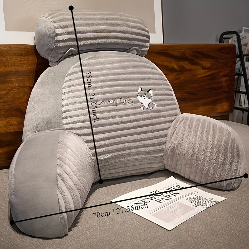 Plush Sängkudde med Ryggstöd - Mjuk Ländryggsstöd för Säng och Soffa, Fyra Säsonger