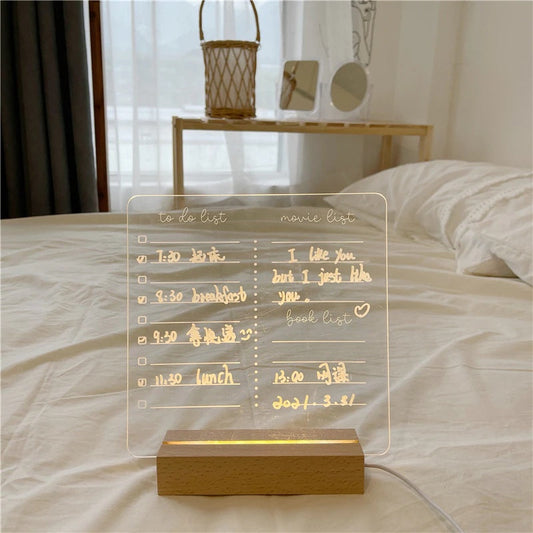 Carvallo – Stilig Akrilik Anteckningsbräda med Träställ