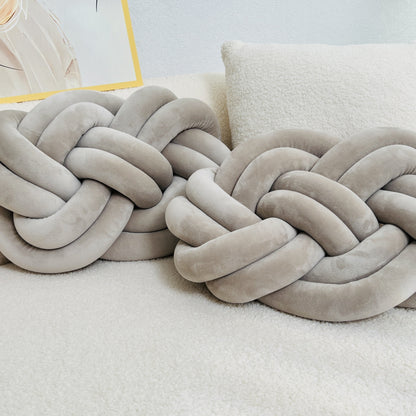 2 Stycken Knop Ball Kuddar - Mjuka Plysch Kuddar, Dekorativa Kuddar för Säng, Soffa och Vardagsrum