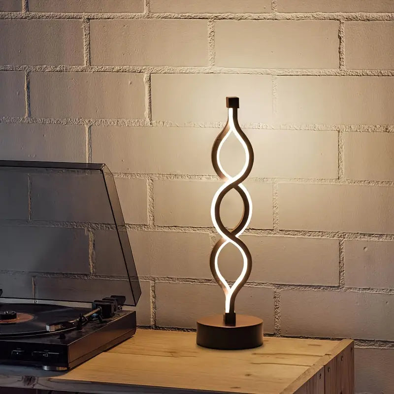 Carvallo Bordslampa LumoSpira | Dimbart spiralform | USB-driven & trådlös | Modernt design för alla interiörer