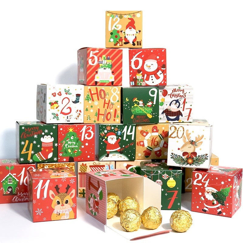 Presentlådor Jul Adventskalender Set