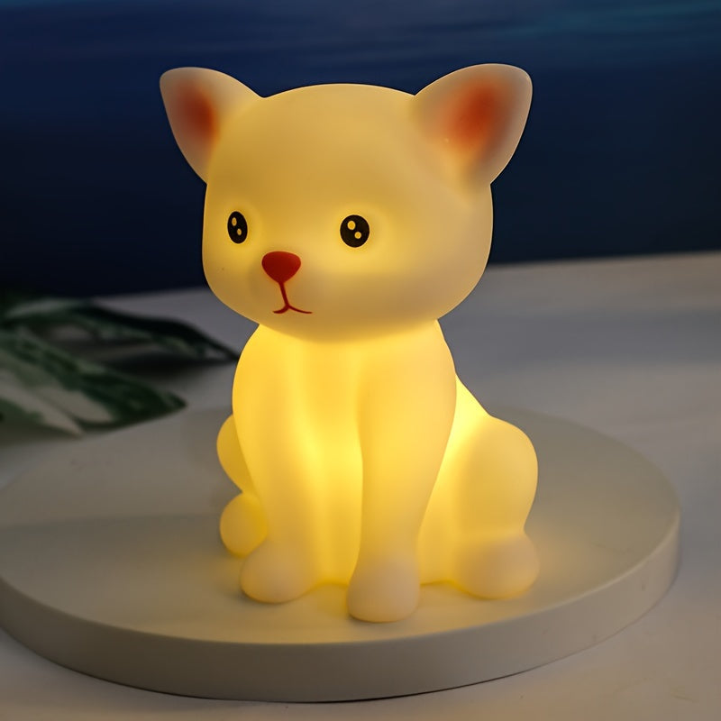 KittyGlow - Söt Kattunge Bordslampa med LED-ljus och Batteridrift