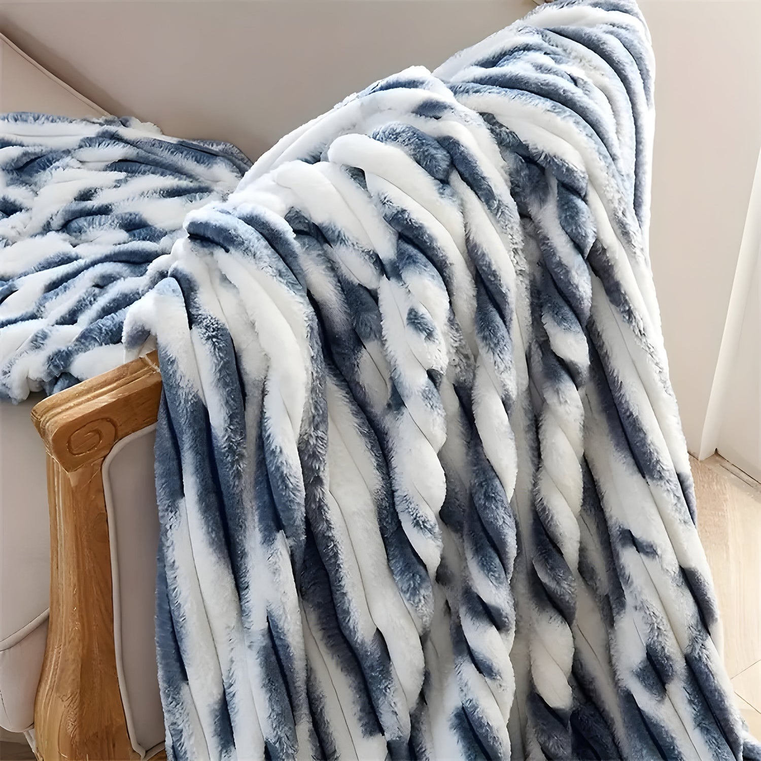 FauxFur Täcke - Mjuk Pläd-Sherpa-Fleece Täcke