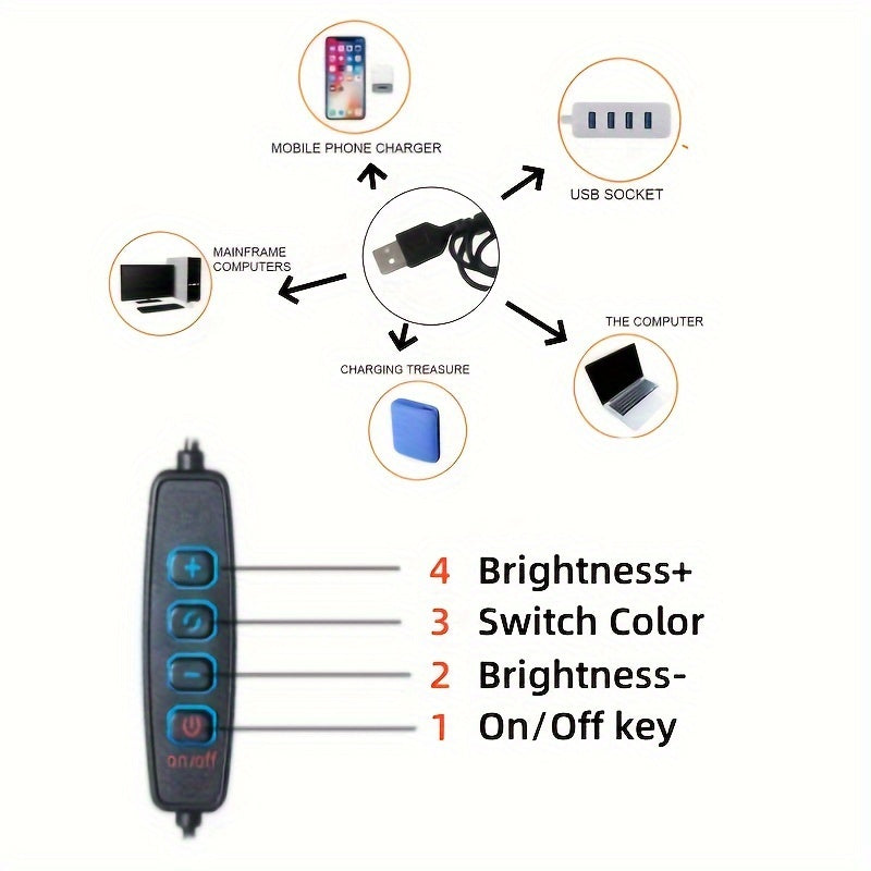 ModernLight - USB Bordslampa Dimbar LED Design