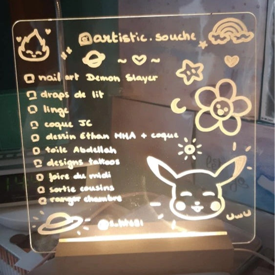 Carvallo – Stilig Akrilik Anteckningsbräda med Träställ