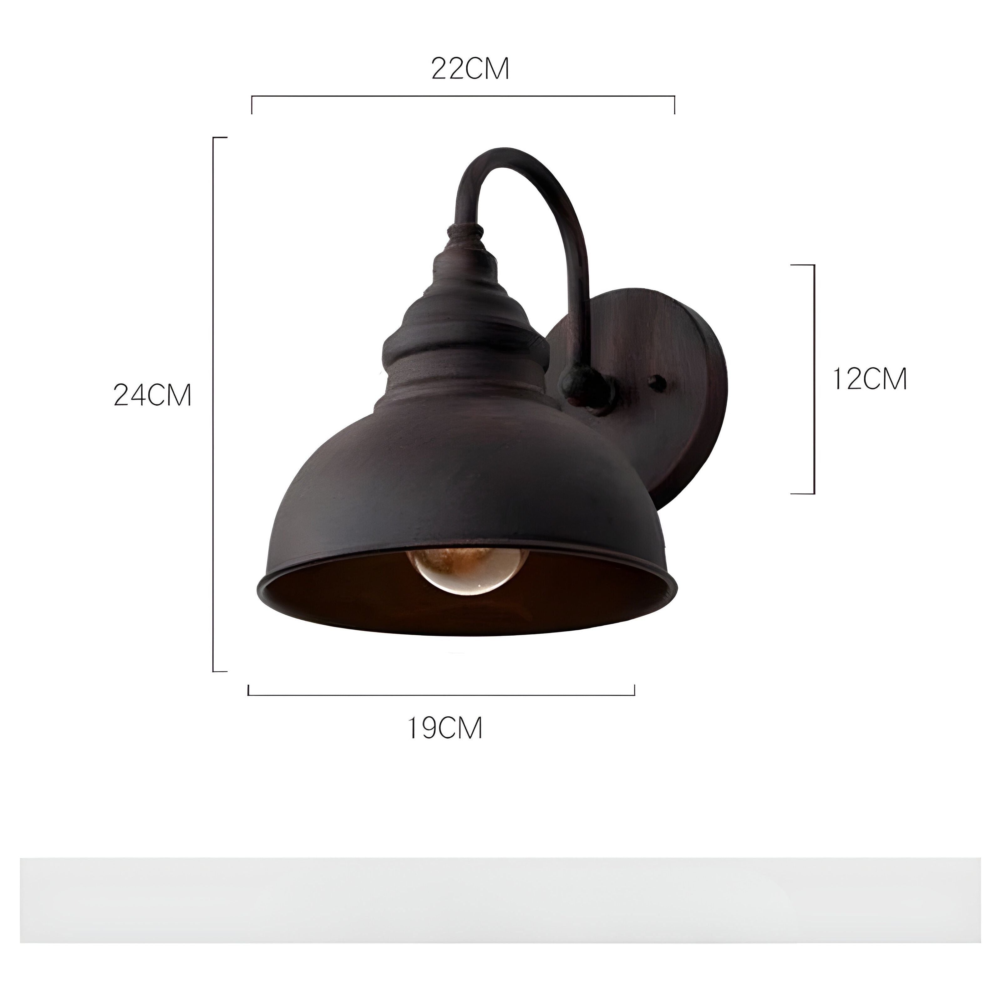 IronLuxe Light - Retro Vattentät Trädgård Veranda Järn Vägglampa