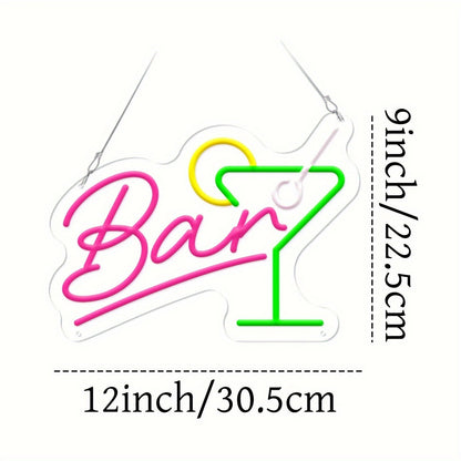 Dimmbar LED Neon Bar Skylt – USB Driven med Dimmer