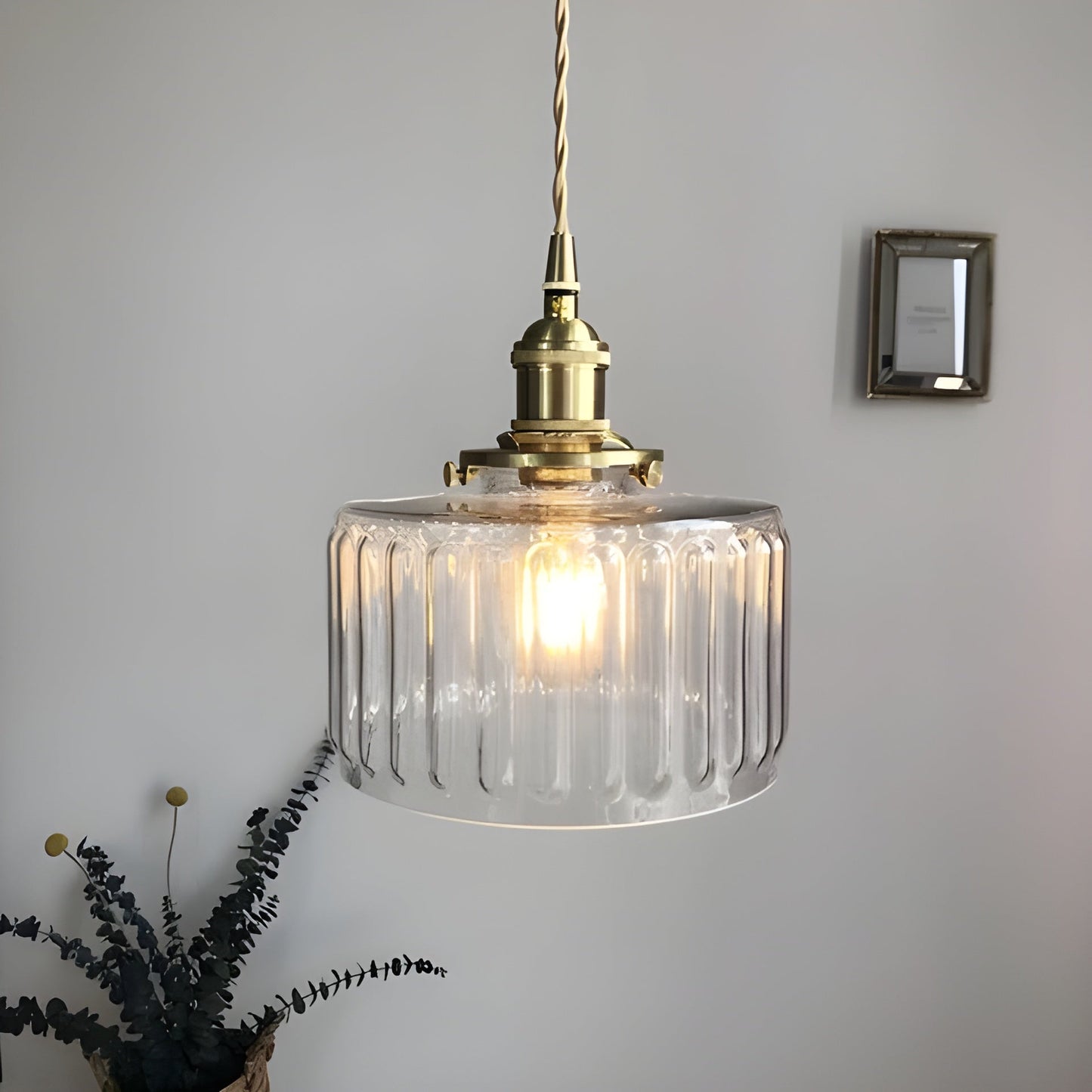CrystalWave Light – Retro Kort Cylinder LED Hänglampa