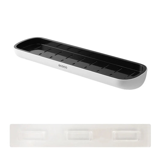 Väggmonterad schampo förvaringshylla – Ingen borrning badrumshylla med handdukshängare & duschorganisatör