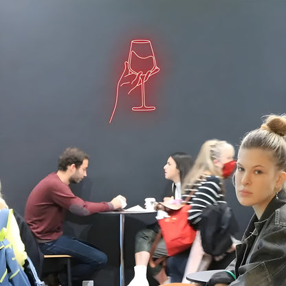 ToastBright Light – Prost! Vin Glas Neon LED Ljus