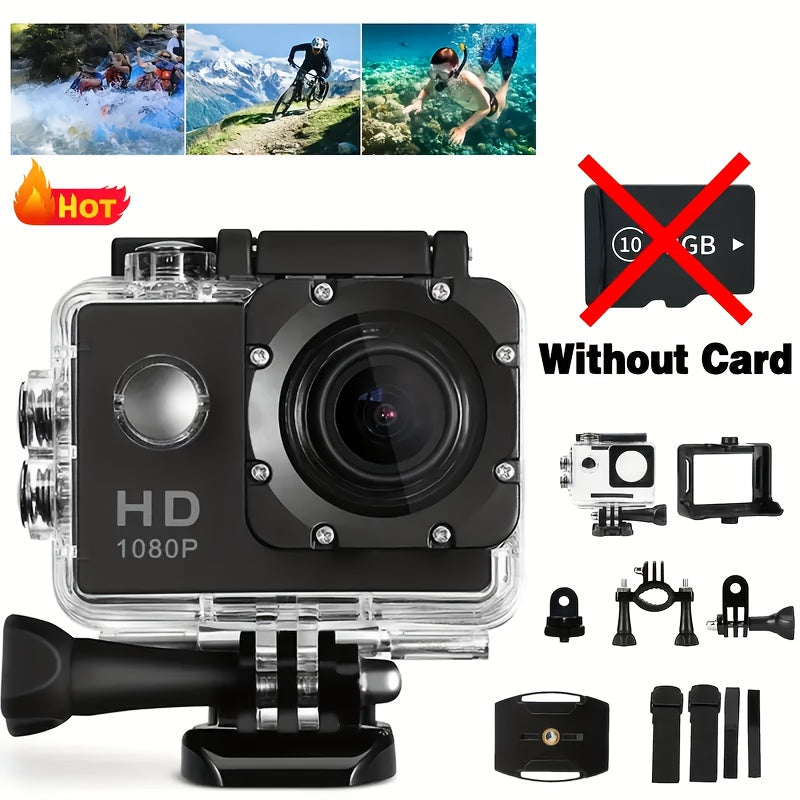 Actionkamera med HD-video och vidvinkelobjektiv