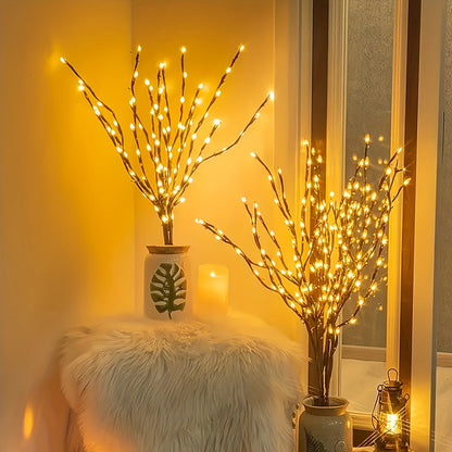 TwinkleBranch - 20 LED Taklampor, Batteridrivna, Dekorativ Belysning