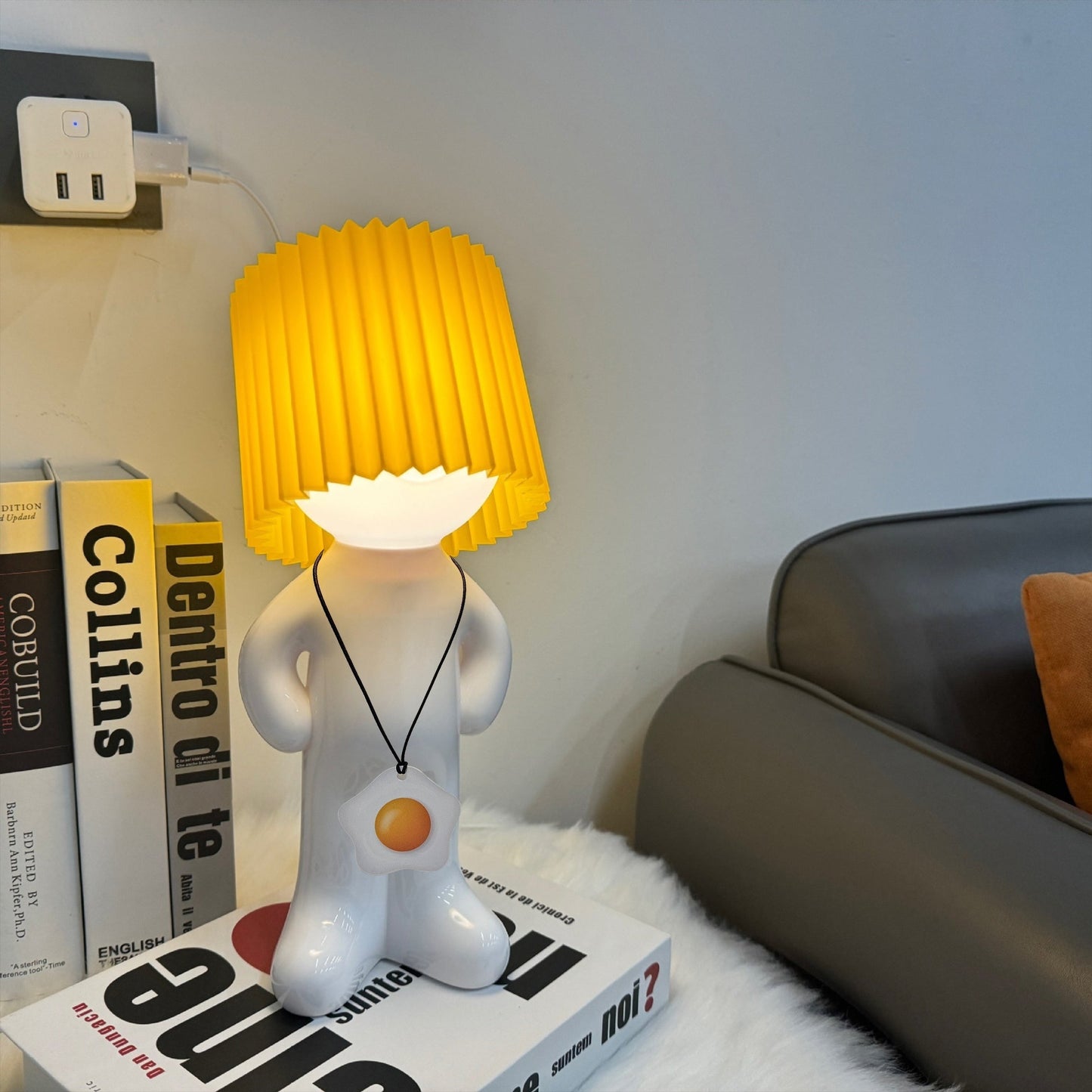 GlowCraft - Dimbar Akryl Bordslampa med LED-belysning och Tryckknappskontroll