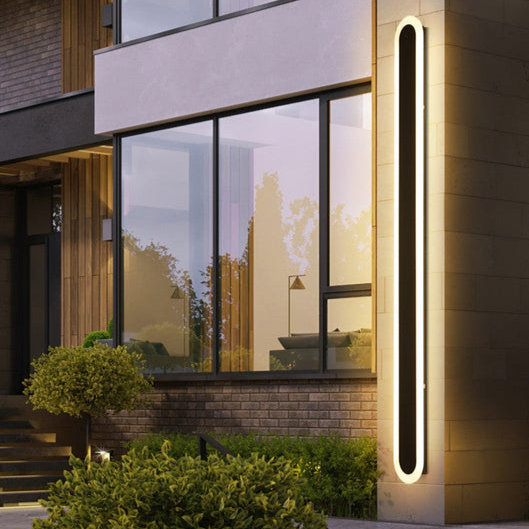 Utomhus LED Vägglampa Modern Svart Design