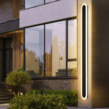 Utomhus LED Vägglampa Modern Svart Design