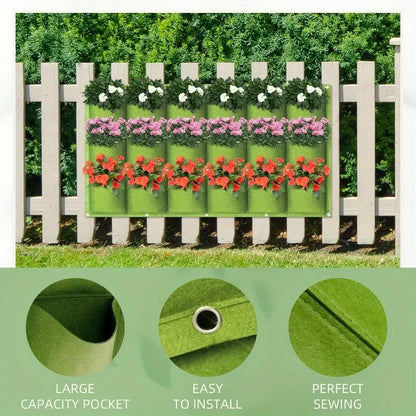 Filz växtpåse för vertikal väggmontering – Tredimensionell, icke-vävd växtpåse