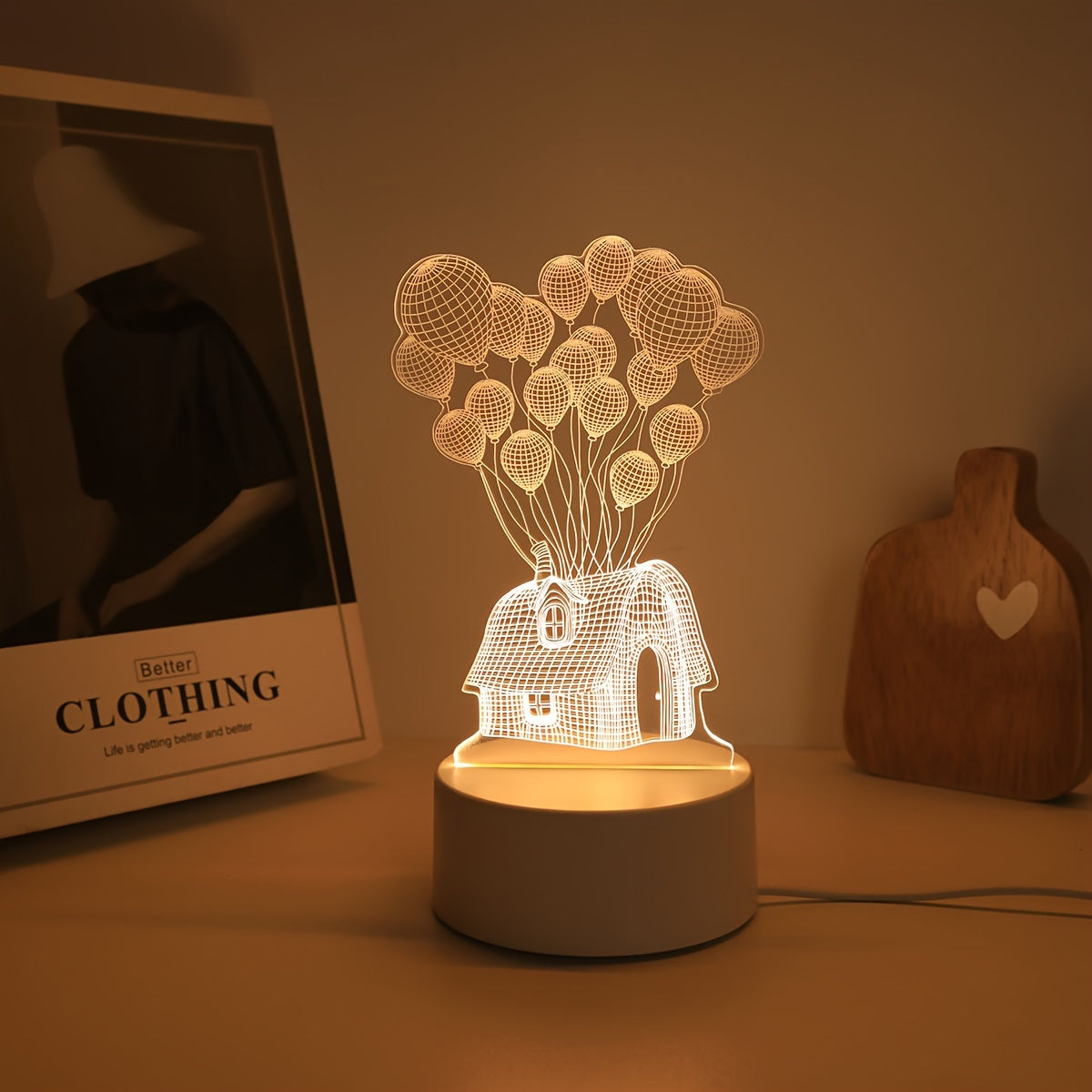 LumiBalloon - 3D LED Ballonghus Nattlampa USB-driven