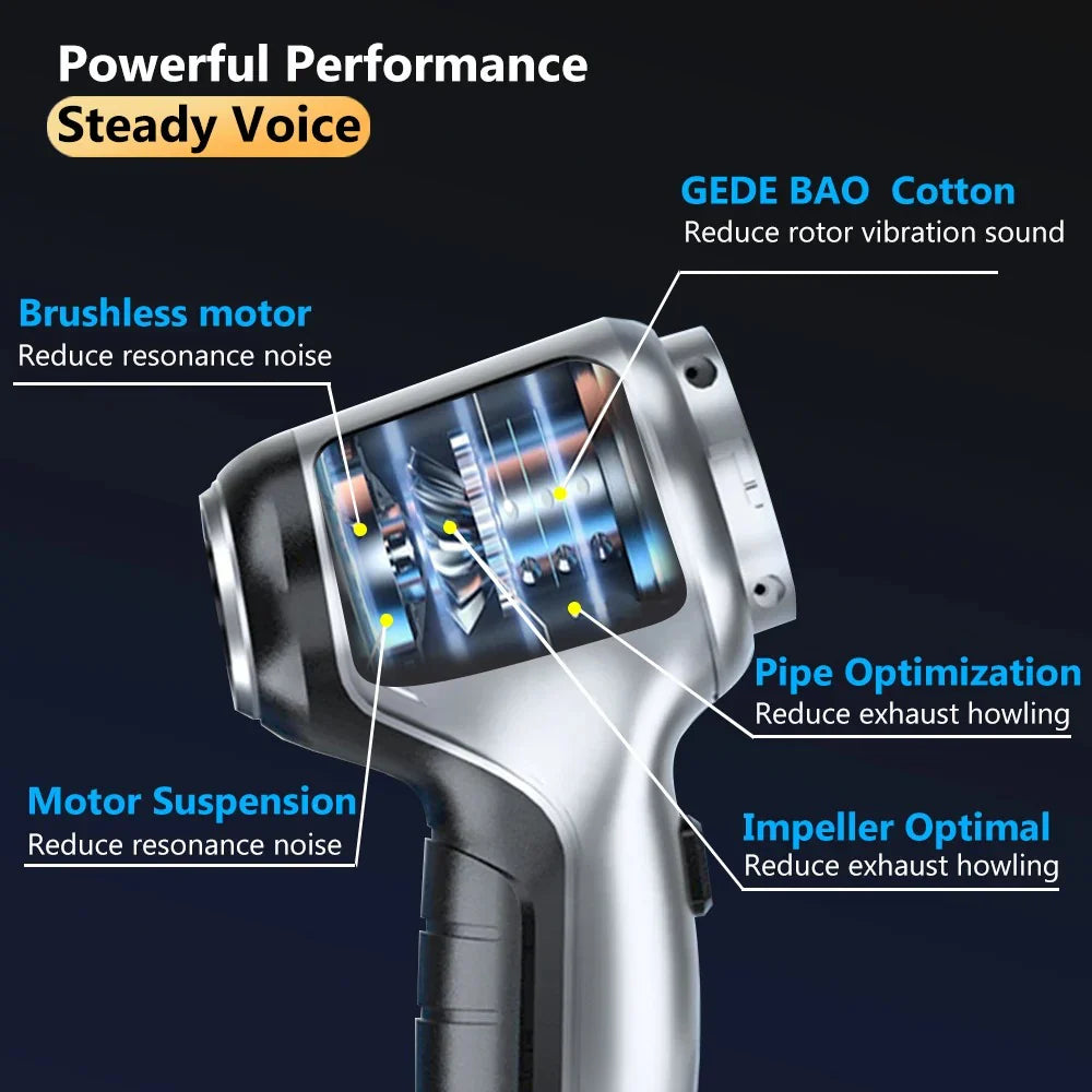 Royaleva Kraftfull Trådlös Biltvätt Dammsugare 95000Pa