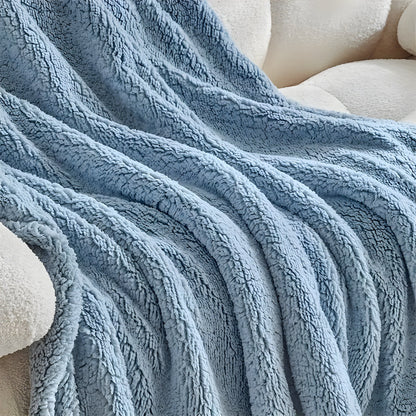 DoubleCozy Blanket - Lätt och avslappnad dubbelsidig Sherpa-fleecefilt