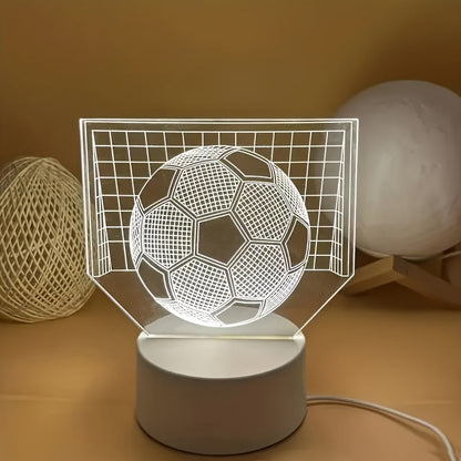 SoccerGlow - Fotboll LED Nattlampa med Akrylbasis