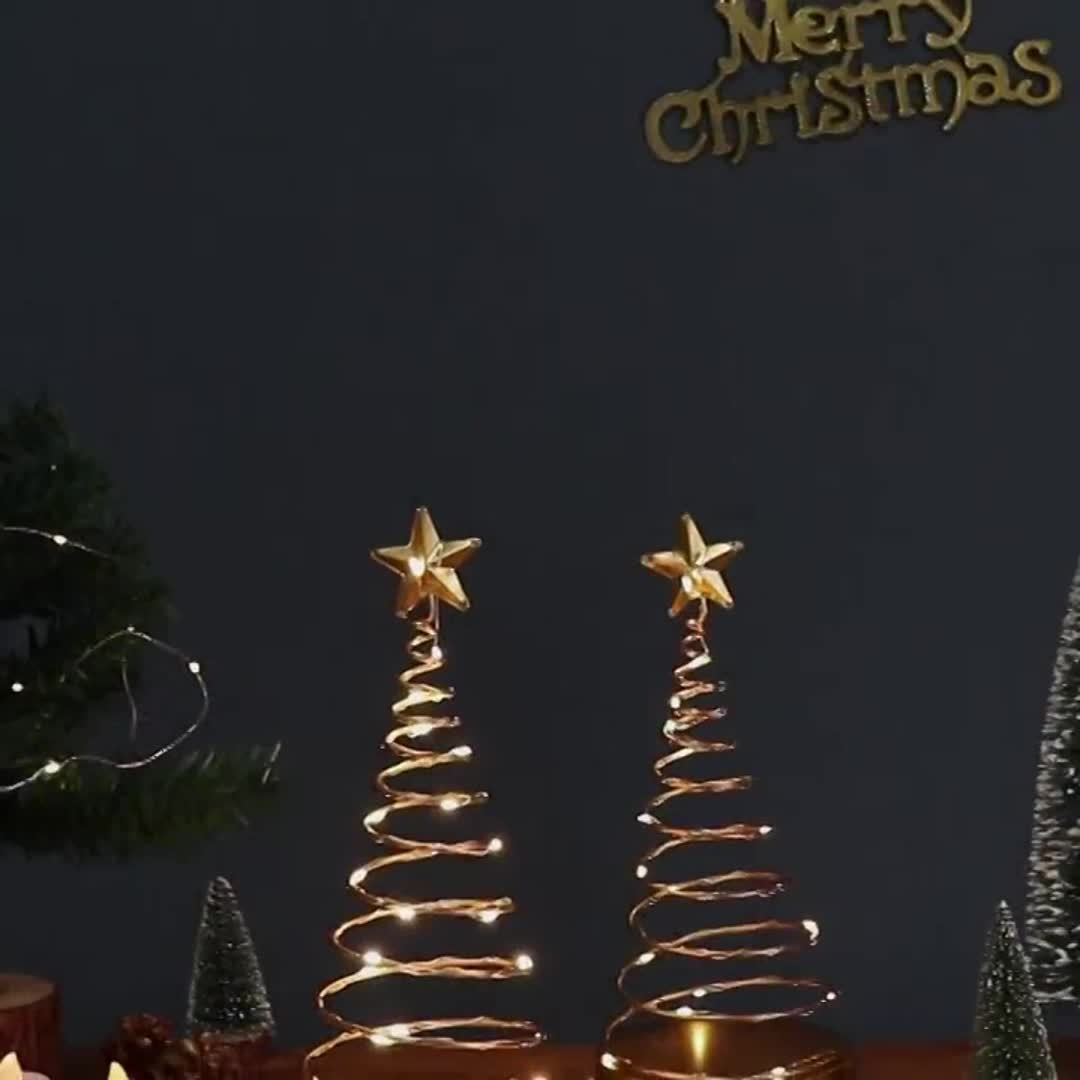 StarGlow - LED Sterboom Bordslampa, Batteridriven och Rostbeständig