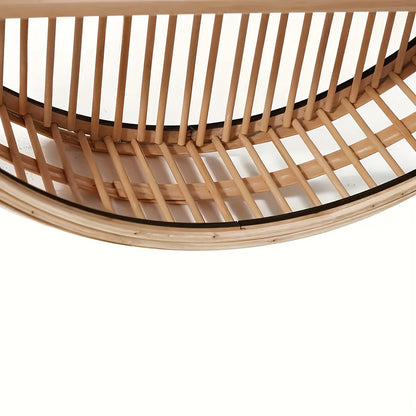 Handgjord Bambu Vägg hylla - Unik Rund Design för Stilig Förvaring